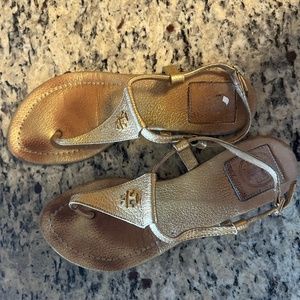 Tory Burch gold sandal